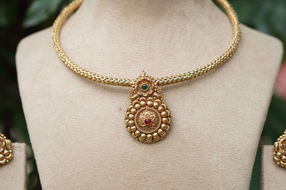 Antique Necklace Set (4-9591)(AK)
