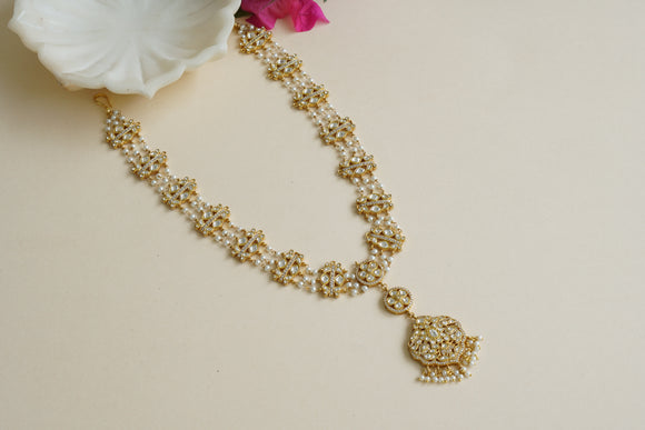 Kundan Necklace Set (4-8446)(R)(OFFER PIECE)