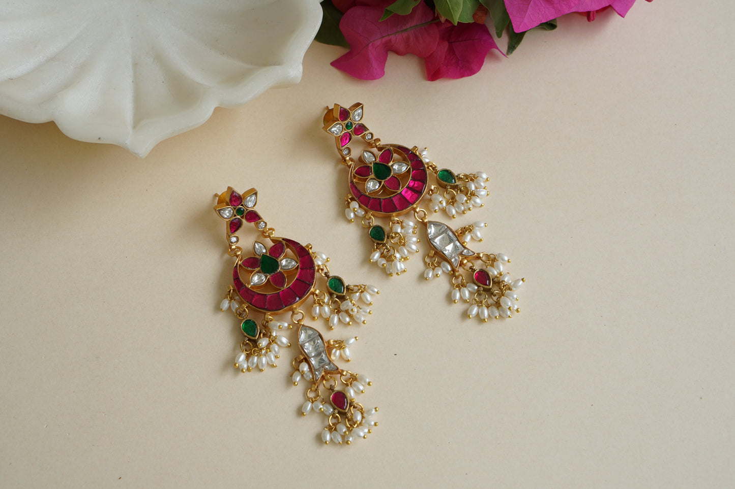 Kundan Earring (1-4594)(R)(PREORDER)