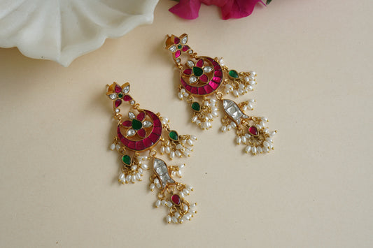Kundan Earring (1-4594)(R)(PREORDER)