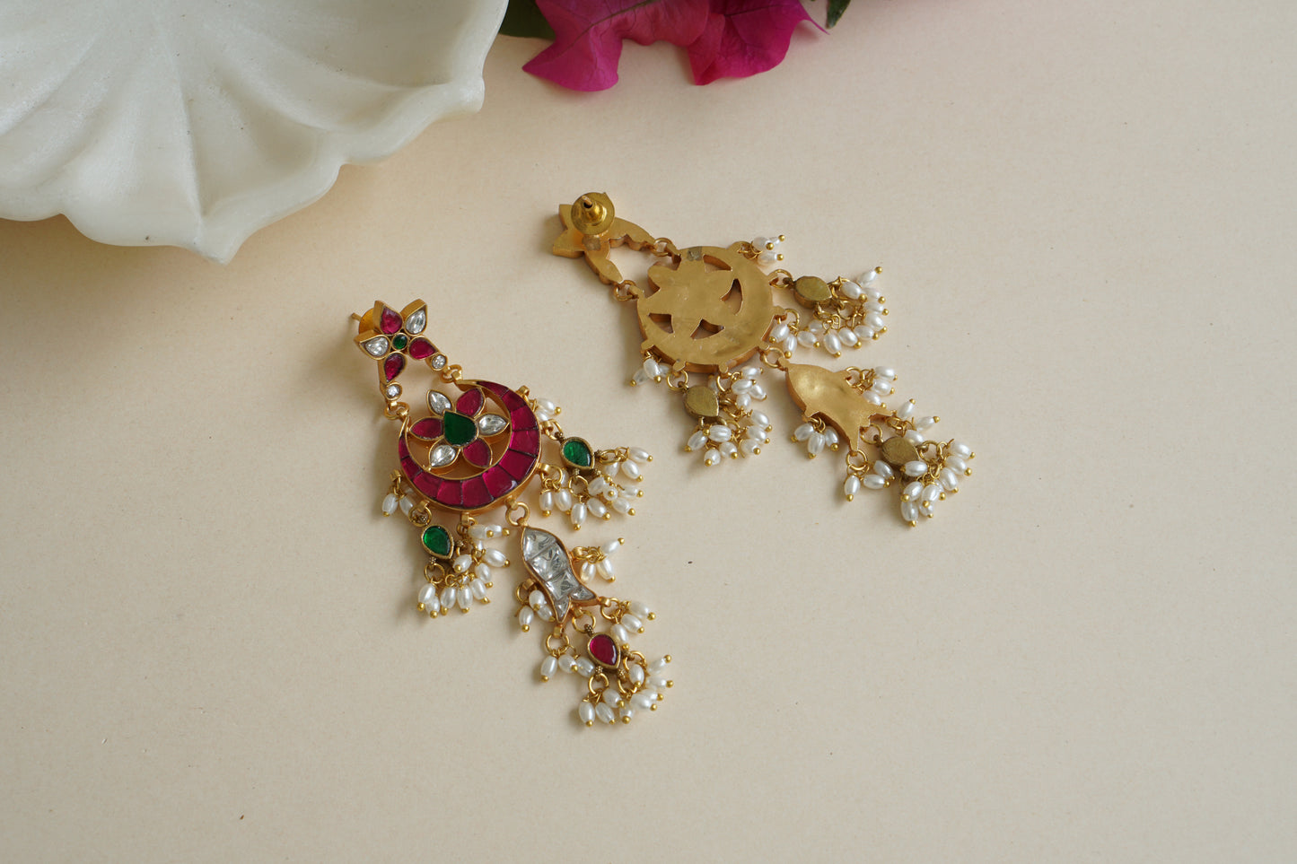 Kundan Earring (1-4594)(R)(PREORDER)