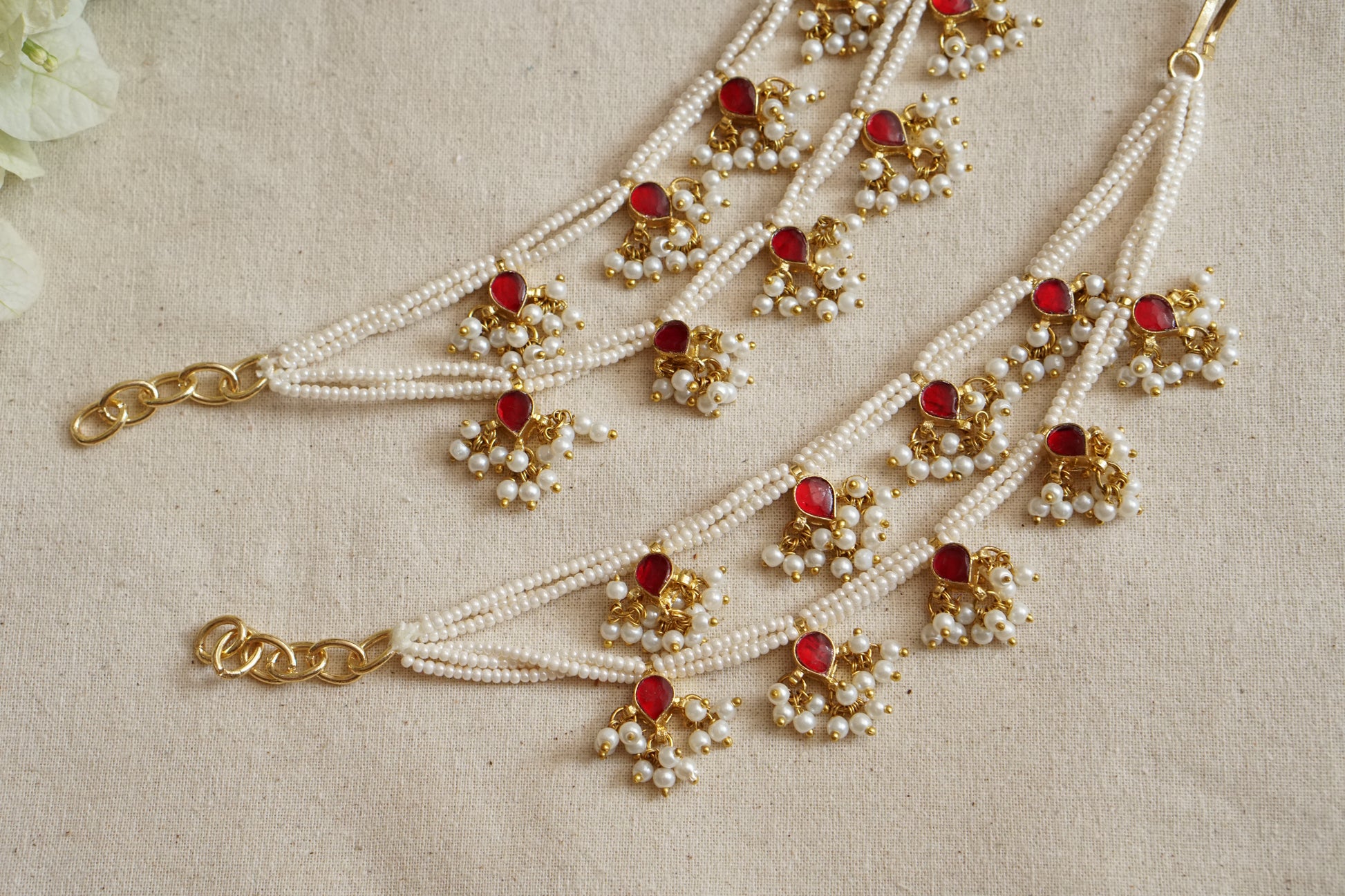 Beads Earchain(9-362)(A) - JEWELSTYLE