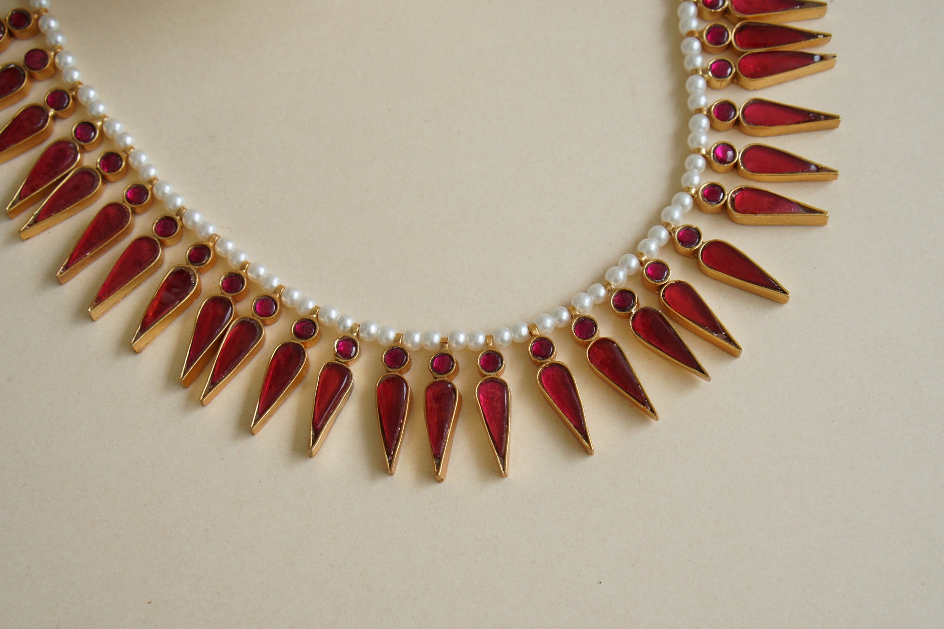 Kundan Necklace Set (4-8444)(R)(PREORDER) - JEWELSTYLE