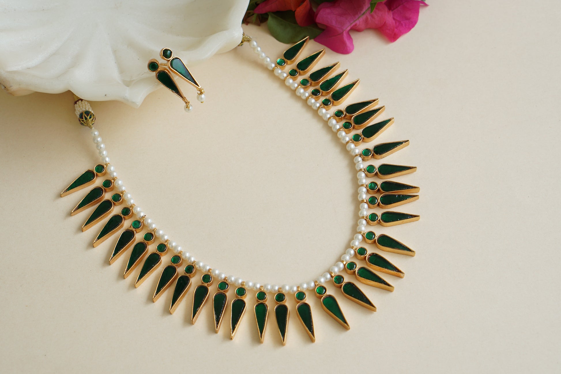 Kundan Necklace Set (4-8445)(R)(Preorder) - JEWELSTYLE