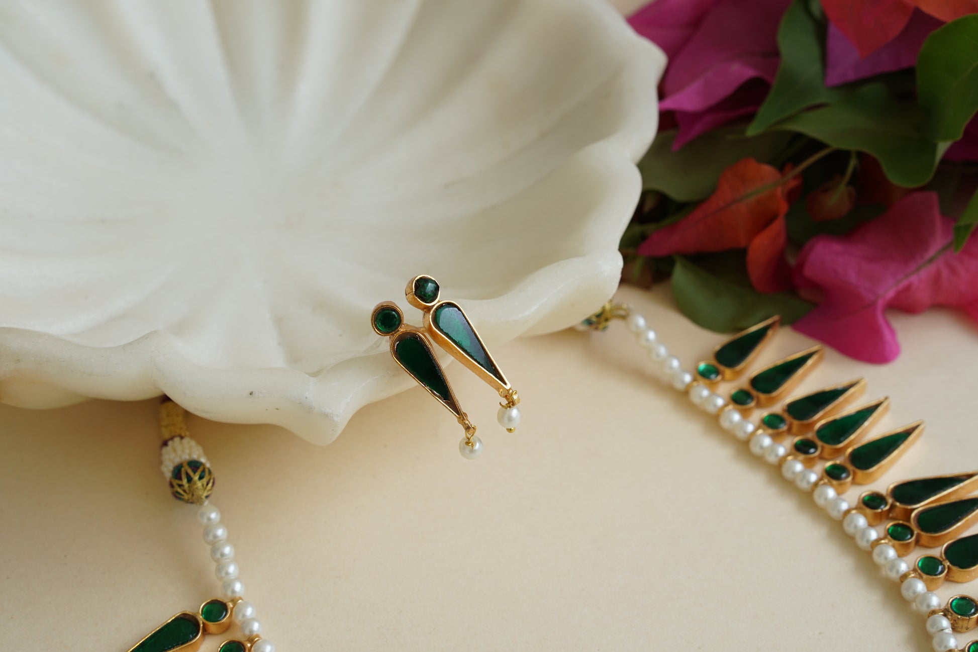 Kundan Necklace Set (4-8445)(R)(Preorder) - JEWELSTYLE