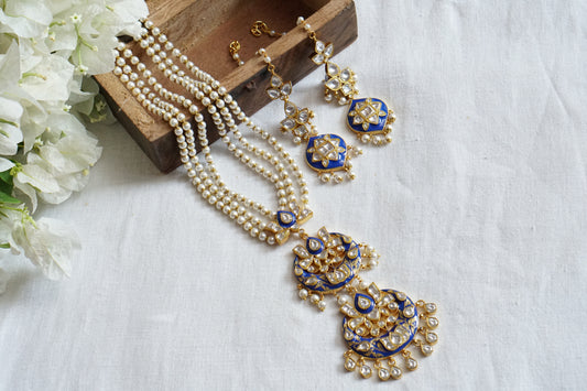 Kundan Meenawork Necklace set   (4-8161)(R)(preorder) - JEWELSTYLE