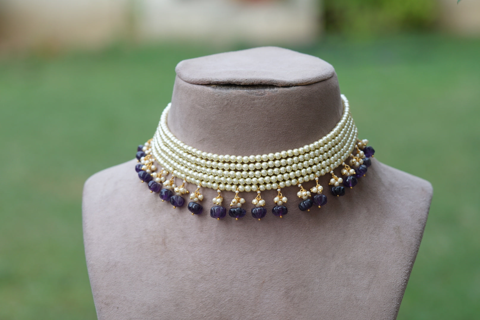 BEADS CHOKER (4-6410)(N) - JEWELSTYLE