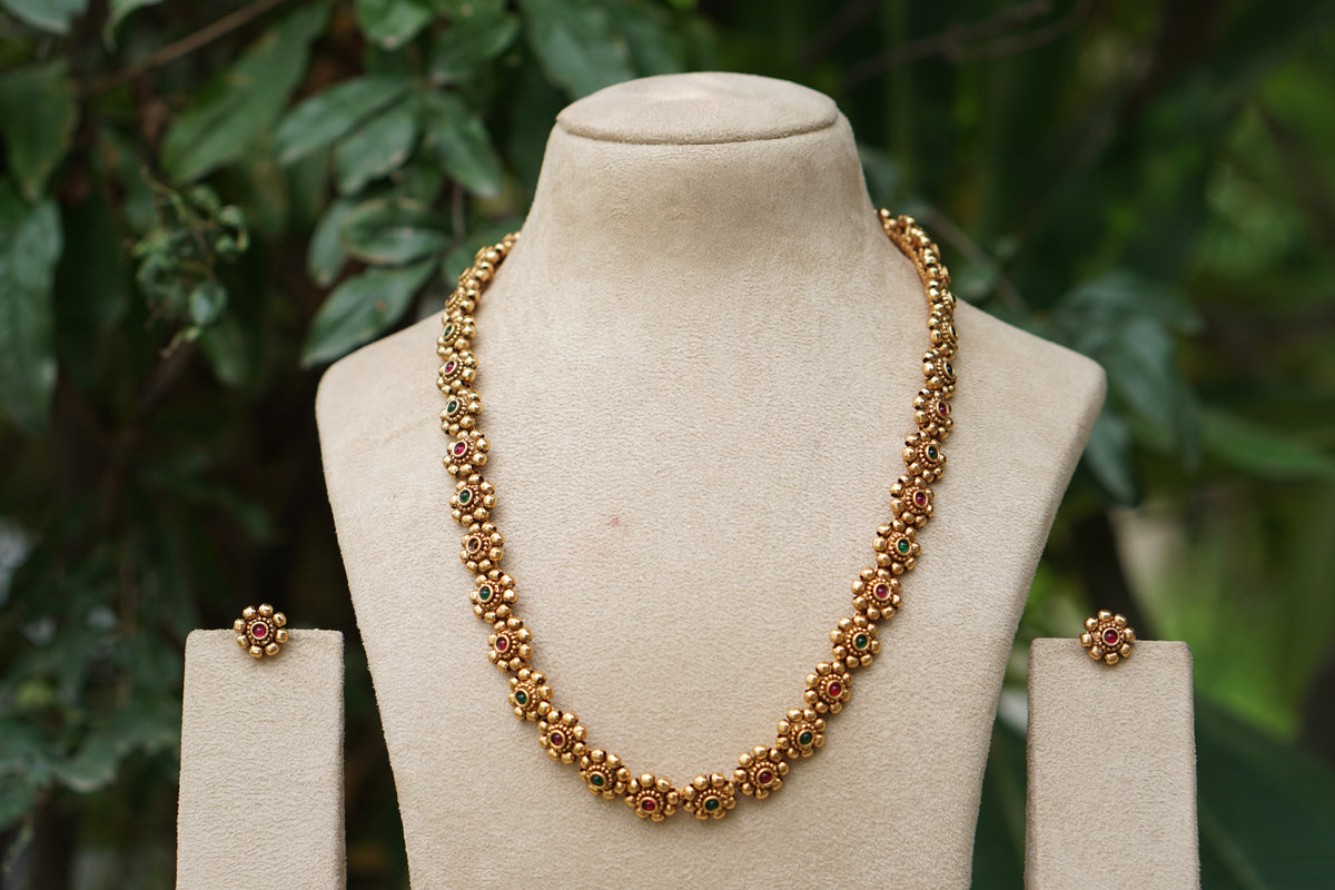 Antique Necklace Set (4-9579)(AK)