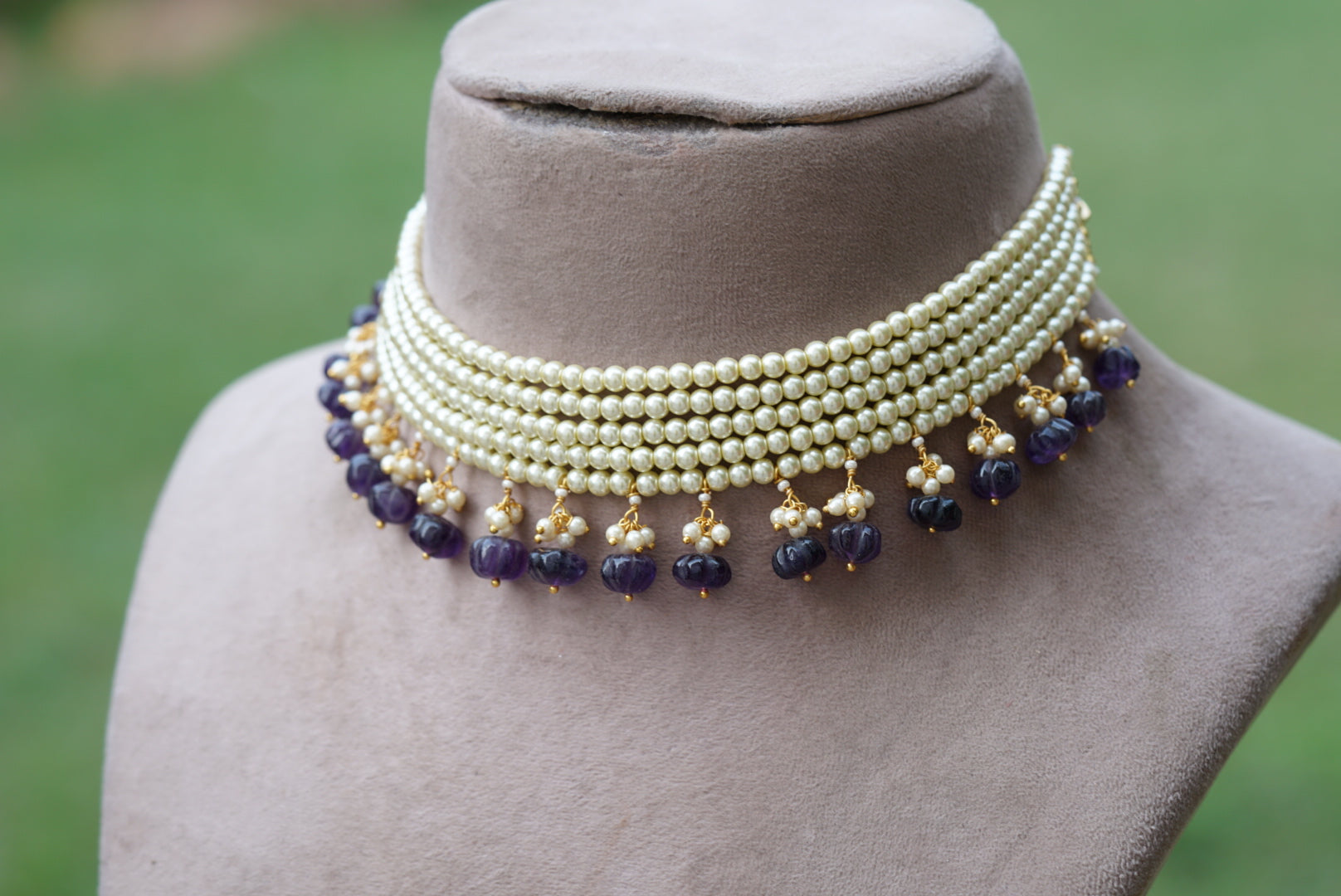 BEADS CHOKER (4-6410)(N) - JEWELSTYLE