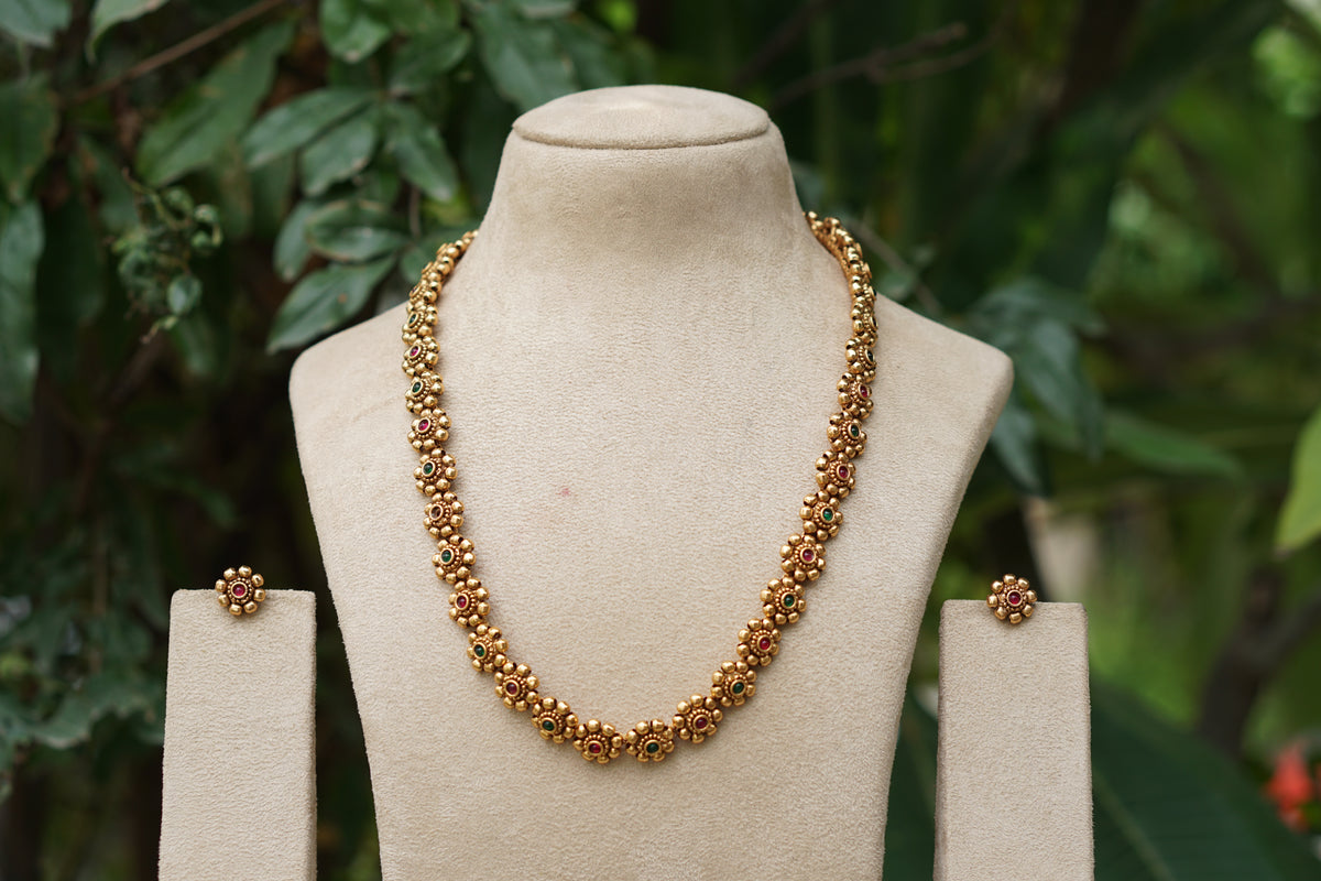 Antique Necklace Set (4-9579)(AK)