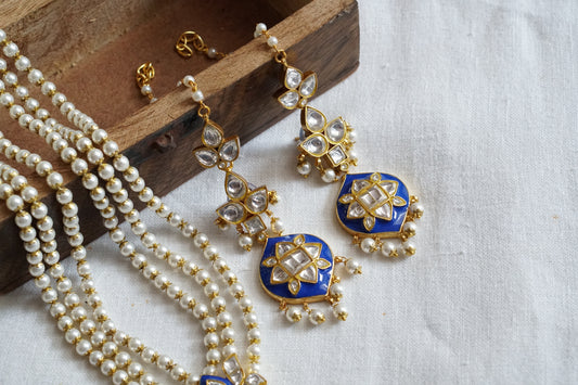 Kundan Meenawork Necklace set   (4-8161)(R)(preorder) - JEWELSTYLE