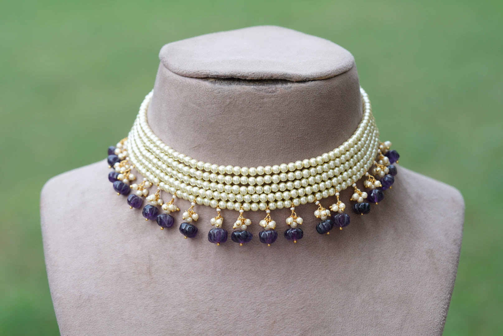 BEADS CHOKER (4-6410)(N) - JEWELSTYLE