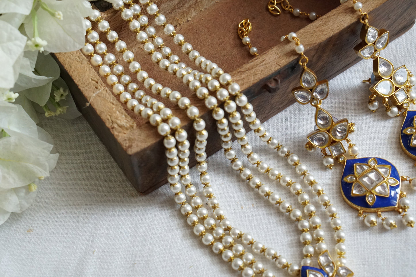 Kundan Meenawork Necklace set   (4-8161)(R)(preorder) - JEWELSTYLE
