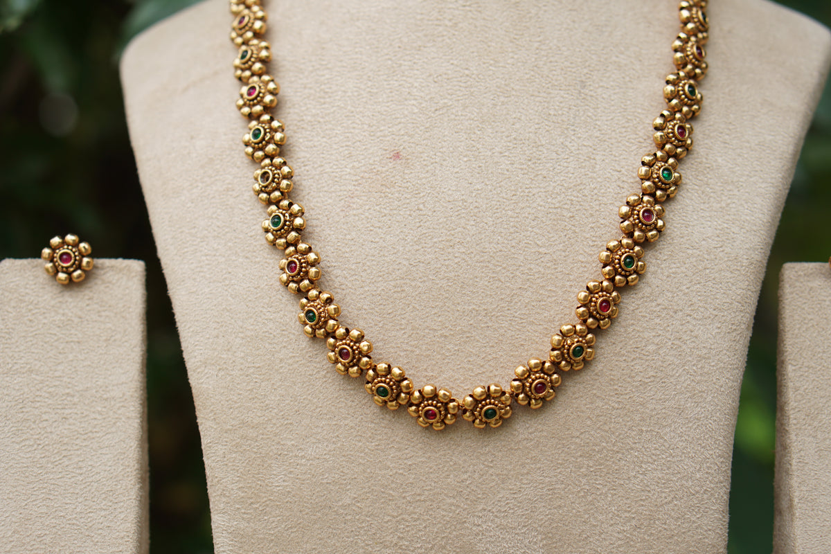 Antique Necklace Set (4-9579)(AK)