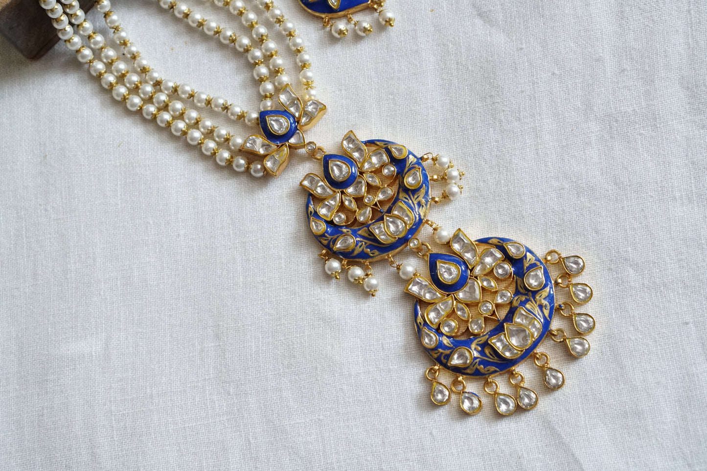 Kundan Meenawork Necklace set   (4-8161)(R)(preorder) - JEWELSTYLE