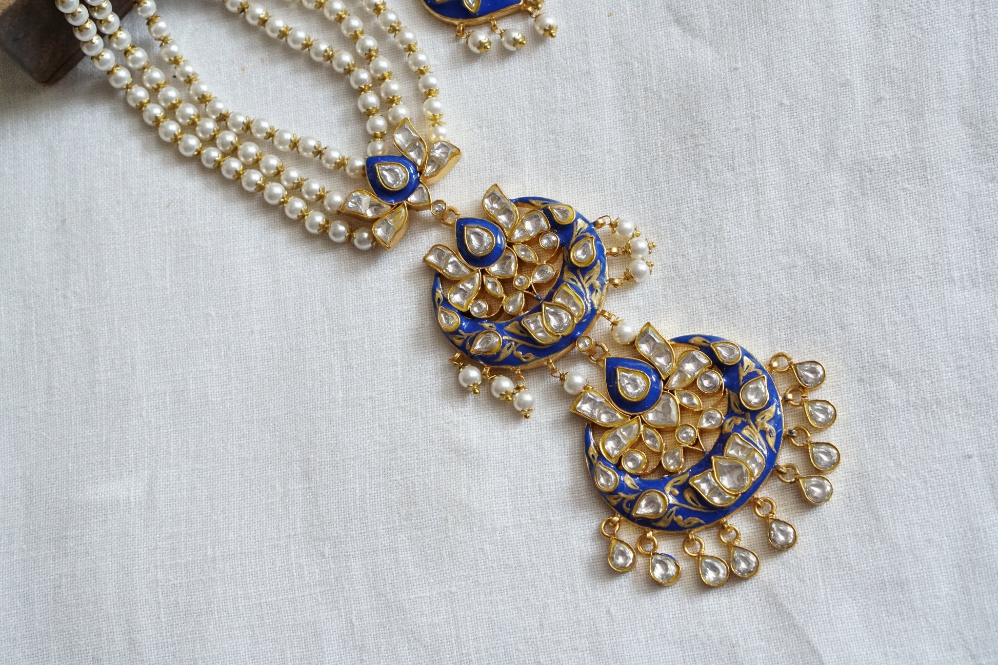 Kundan Meenawork Necklace set   (4-8161)(R)(preorder) - JEWELSTYLE