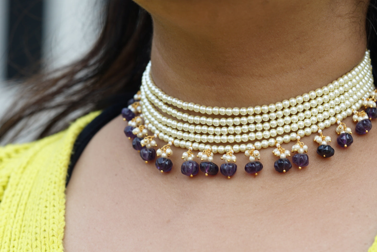 BEADS CHOKER (4-6410)(N) - JEWELSTYLE