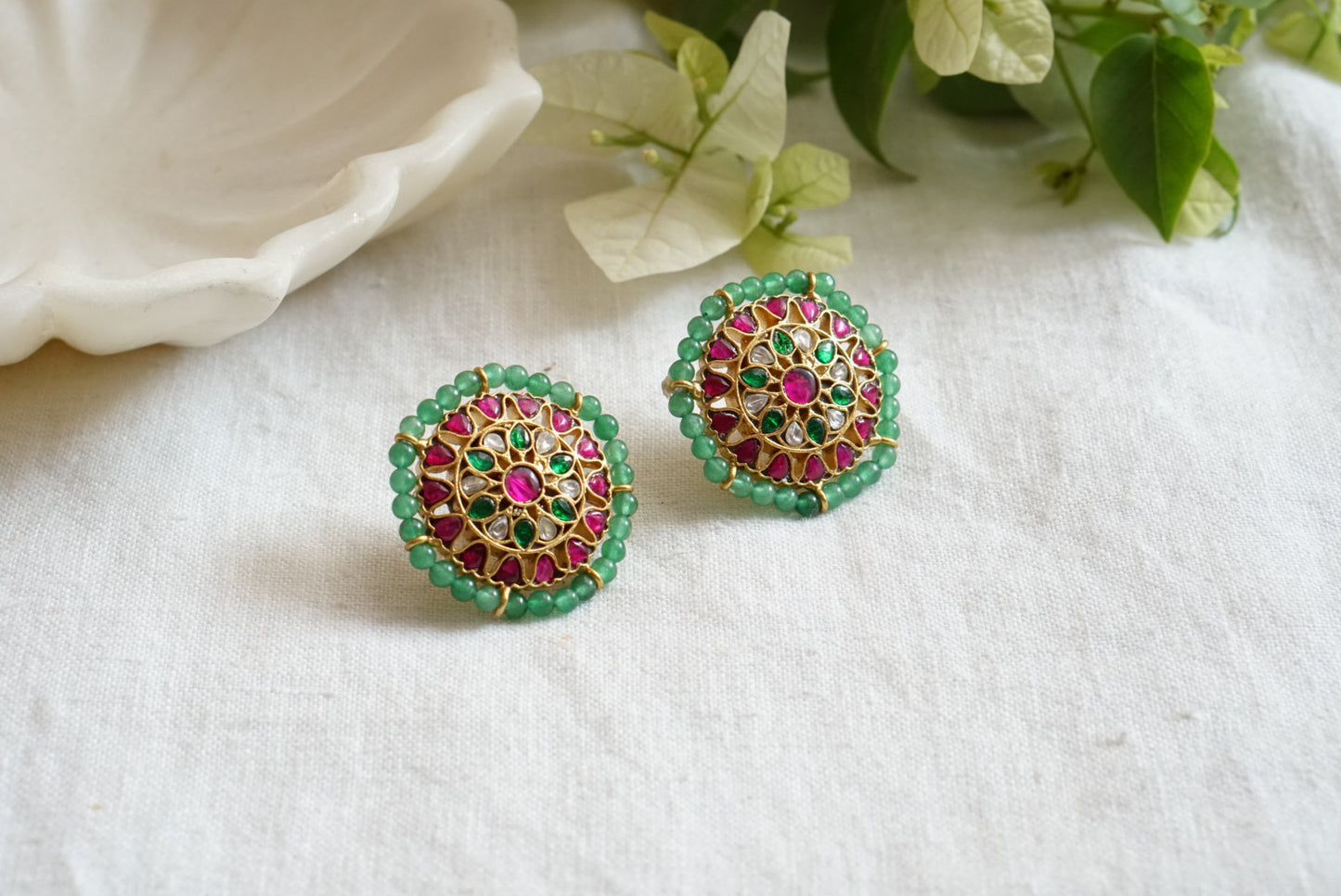 Kundan  Studs earring (1-3994)(K)(PREORDER)