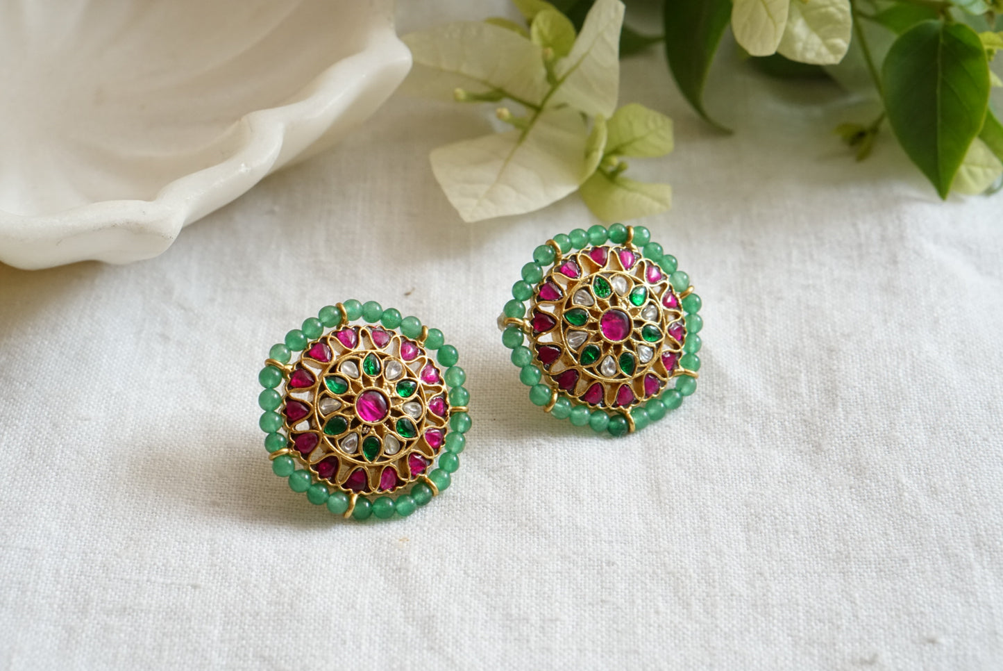 Kundan  Studs earring (1-3994)(K)(PREORDER)