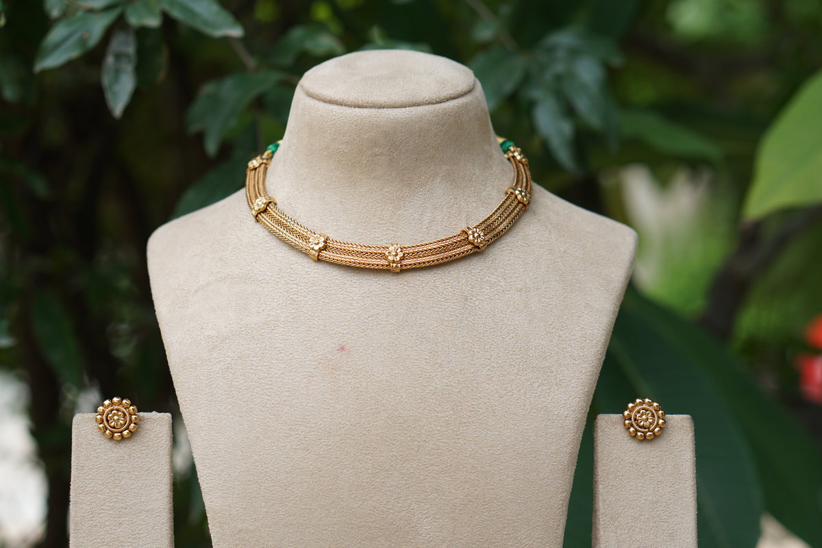 Antique necklace Set (4-9622)(EX)