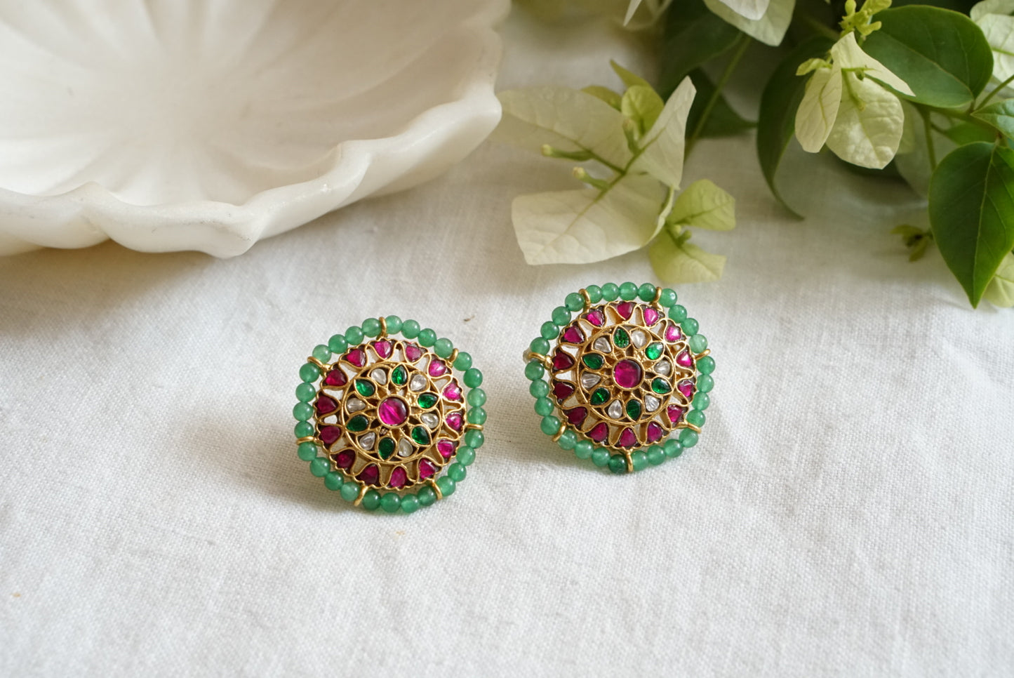 Kundan  Studs earring (1-3994)(K)(PREORDER)