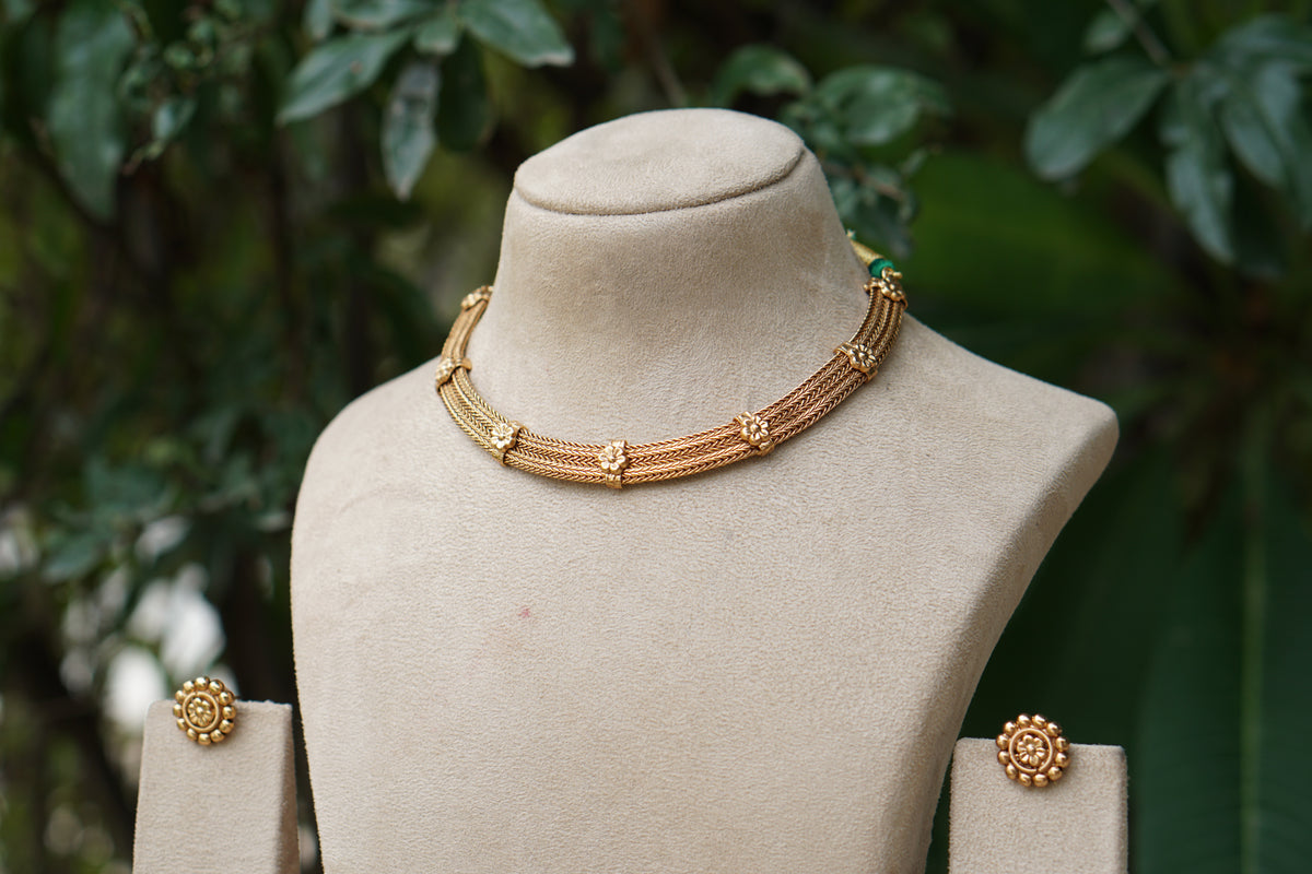 Antique necklace Set (4-9622)(EX)