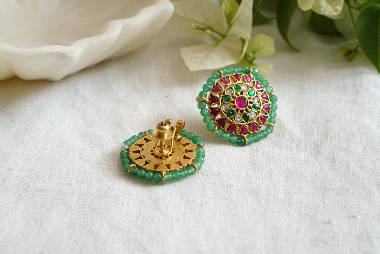 Kundan  Studs earring (1-3994)(K)(PREORDER)