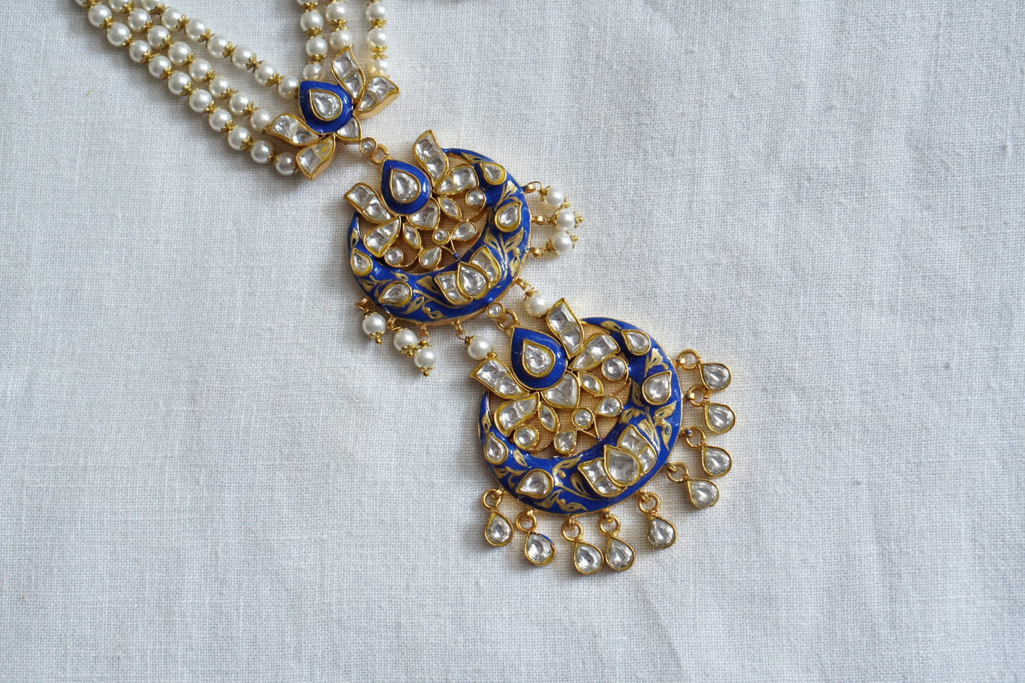 Kundan Meenawork Necklace set   (4-8161)(R)(preorder) - JEWELSTYLE