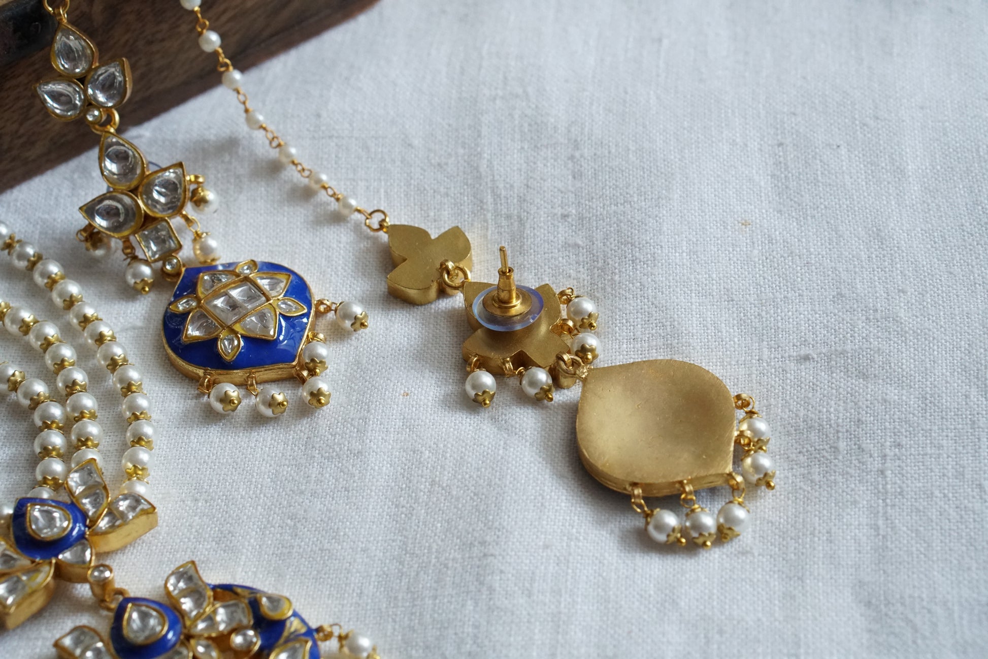 Kundan Meenawork Necklace set   (4-8161)(R)(preorder) - JEWELSTYLE