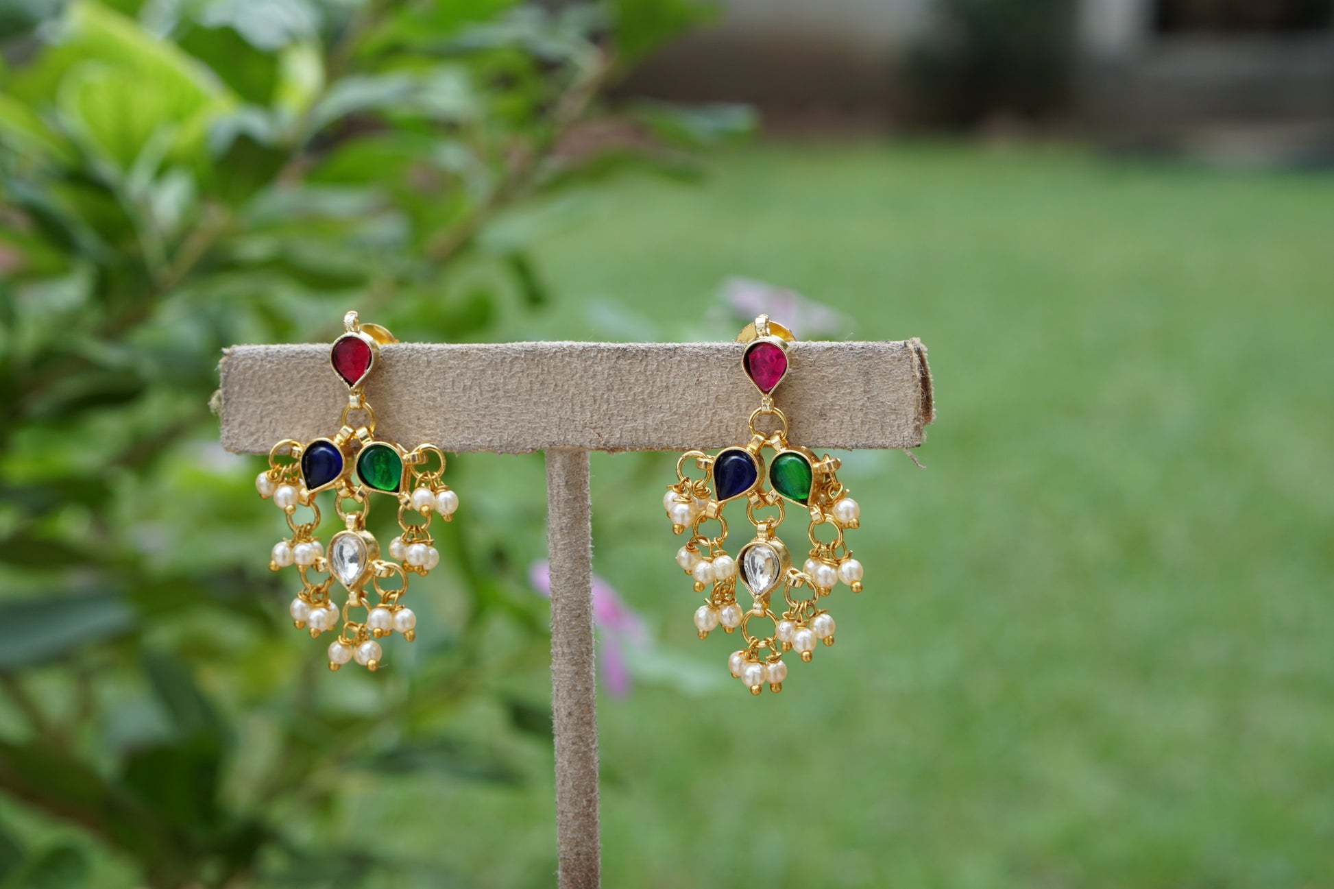Kundan Earrings (1-4613) - JEWELSTYLE