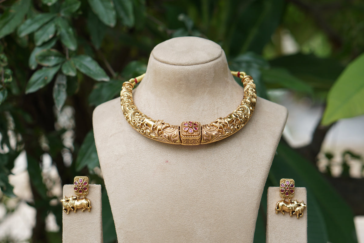 Antique necklace Set (4-9612)(EX)