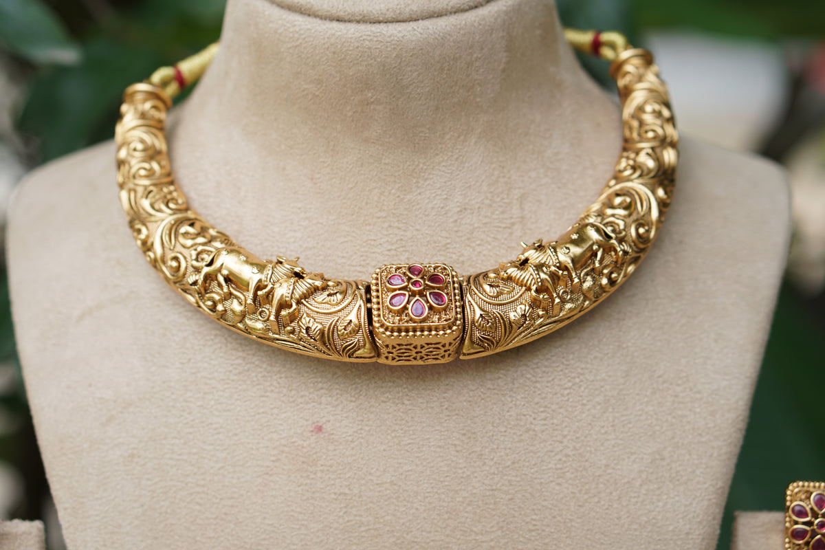 Antique necklace Set (4-9612)(EX)