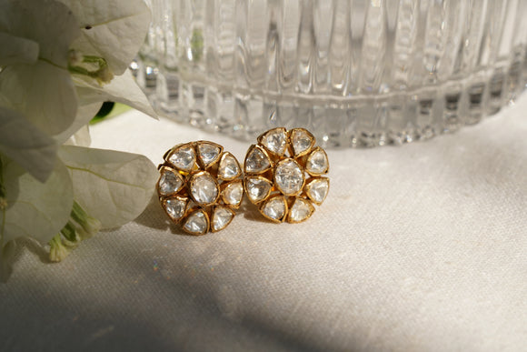 Mossainite Polki Studs (1-4610)(R)