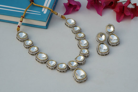 polki necklace set (4-6765)(B)
