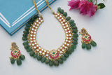 KUNDAN NECKLACE SET (4-6412)(R)(preorder)