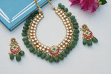 KUNDAN NECKLACE SET (4-6412)(R)(preorder)