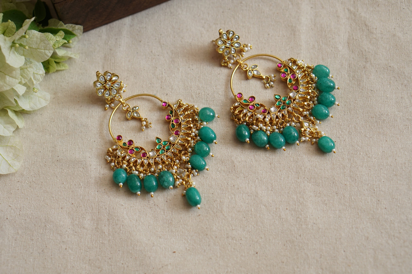 Kundan Earrings (1-4976)(A) - JEWELSTYLE