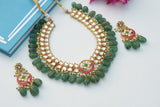 KUNDAN NECKLACE SET (4-6412)(R)(preorder)