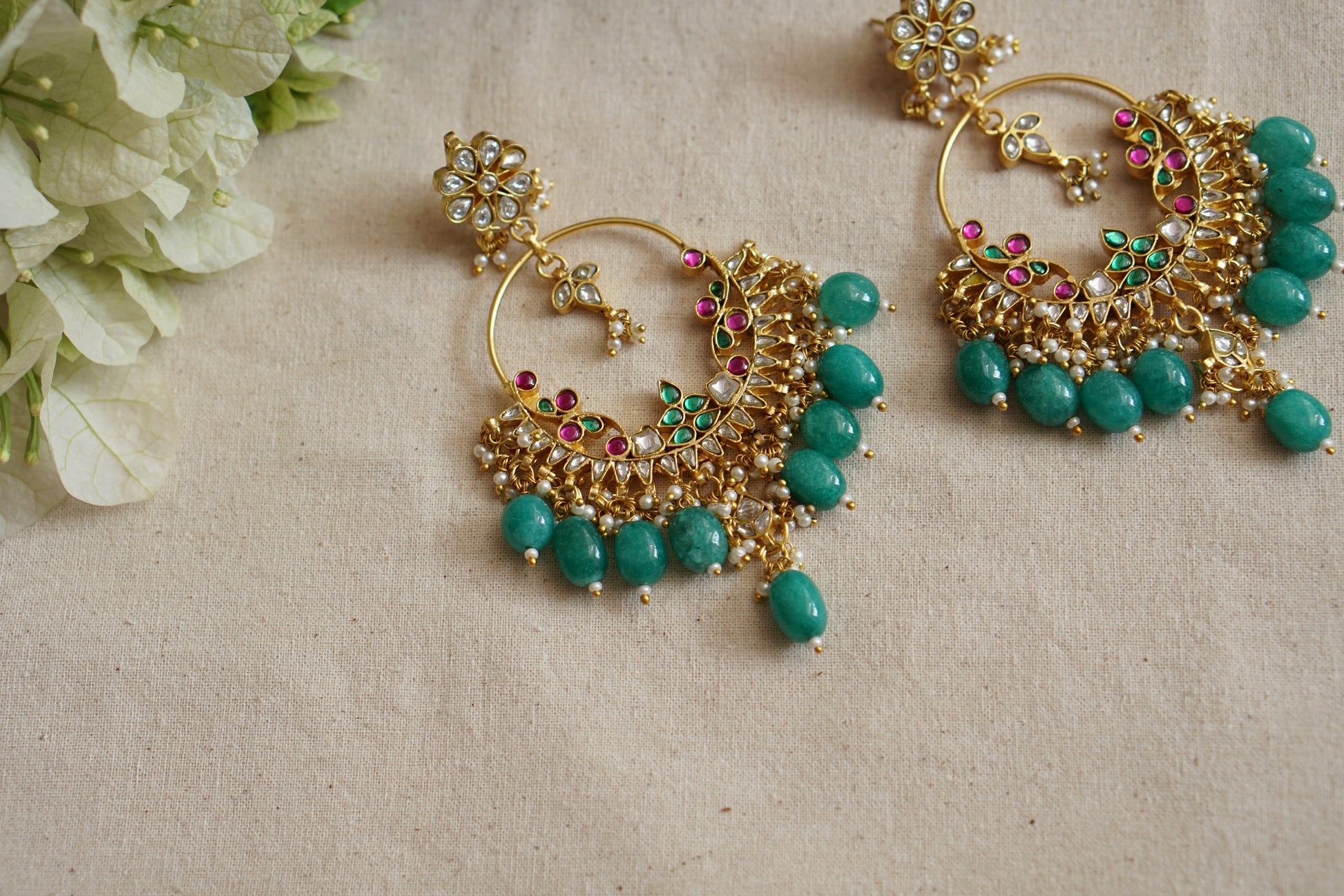 Kundan Earrings (1-4976)(A) - JEWELSTYLE