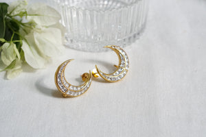 White Chand Earcuff Kundan Earrings (1-4607)(R)(CLEARANCE SALE PIECE)