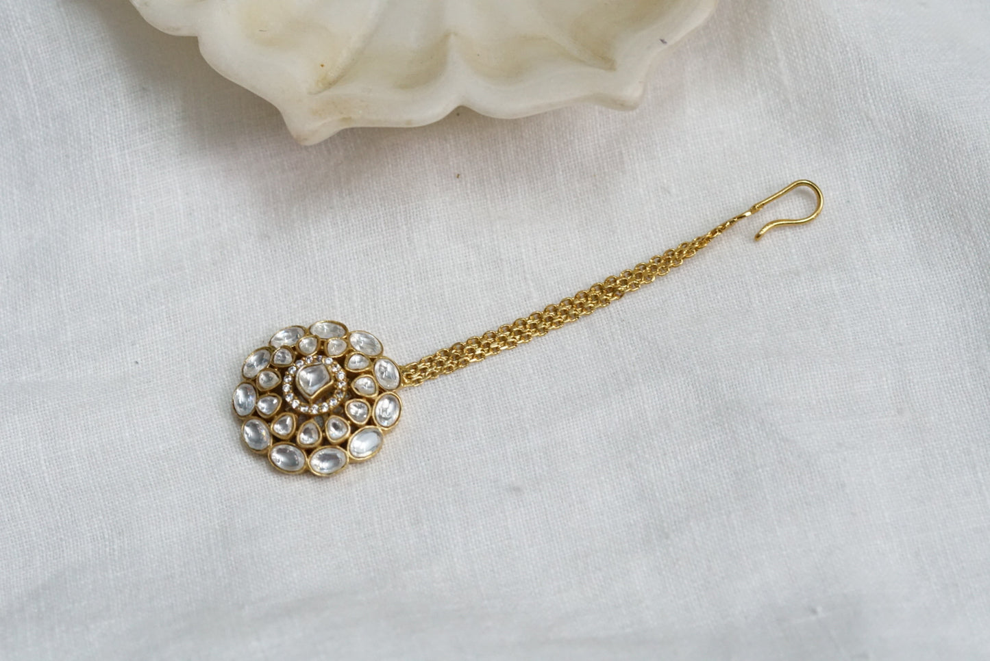 Kundan polki Maangtika (5-1110)(B)