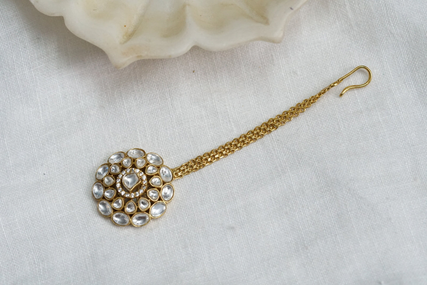 Kundan polki Maangtika (5-1110)(B)