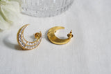 White Chand Earcuff Kundan Earrings (1-4607)(R)(CLEARANCE SALE PIECE)
