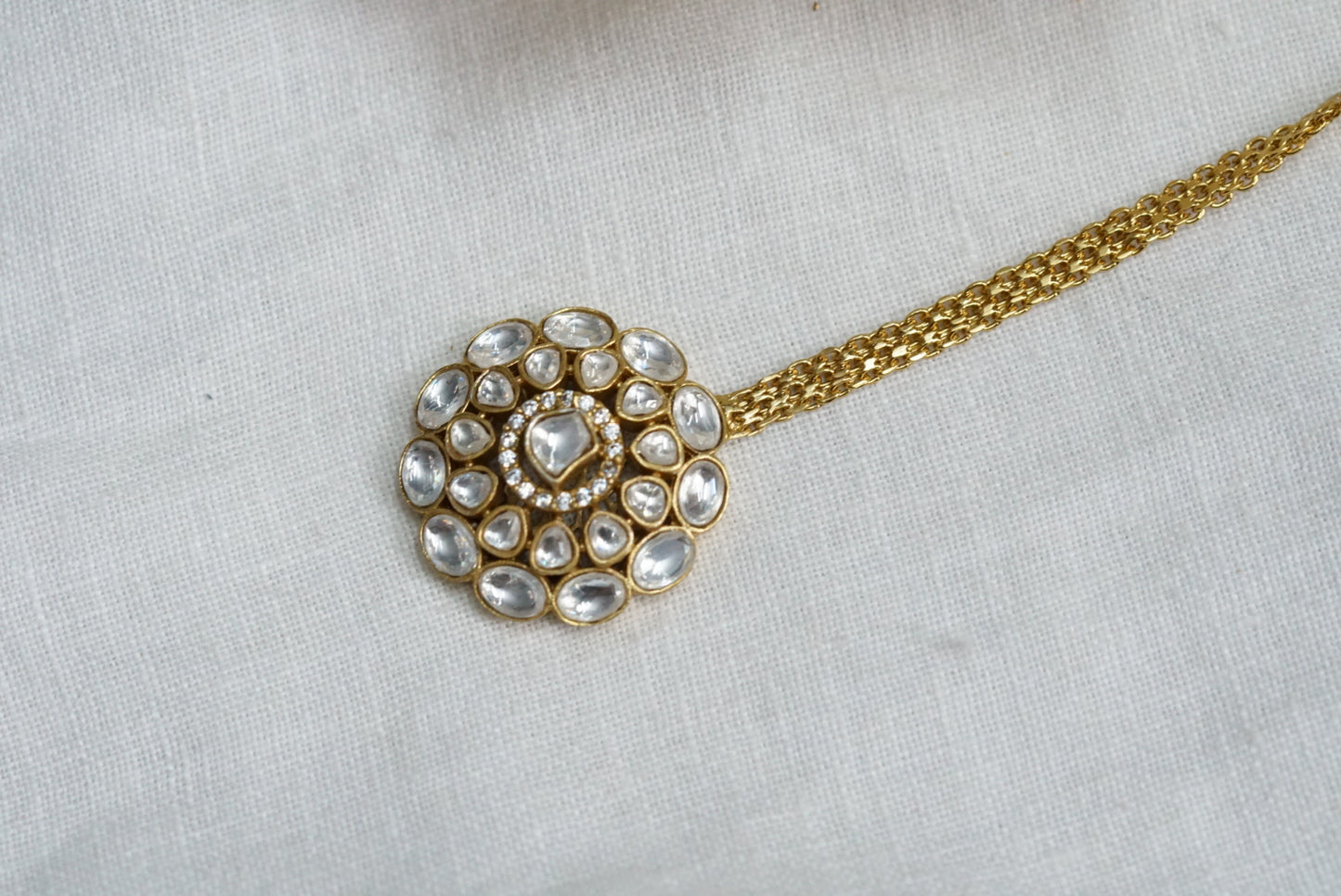 Kundan polki Maangtika (5-1110)(B)