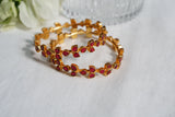 Pink Stone Kundan Bangle(3-455)(R)(Size 2’6) (already discounted)