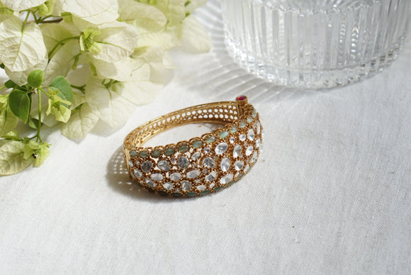 Polki stone bangle (3-431)(B)Size 2’6