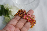 Pink Stone Kundan Bangle(3-455)(R)(Size 2’6) (already discounted)