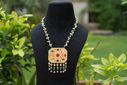 Navratan Kundan Pendant (4-8962)(KA)