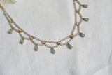 Turquoise Stone Kundan Necklace (4-8454)(R)