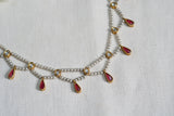 Red Stone Kundan Necklace (4-8453)(R)